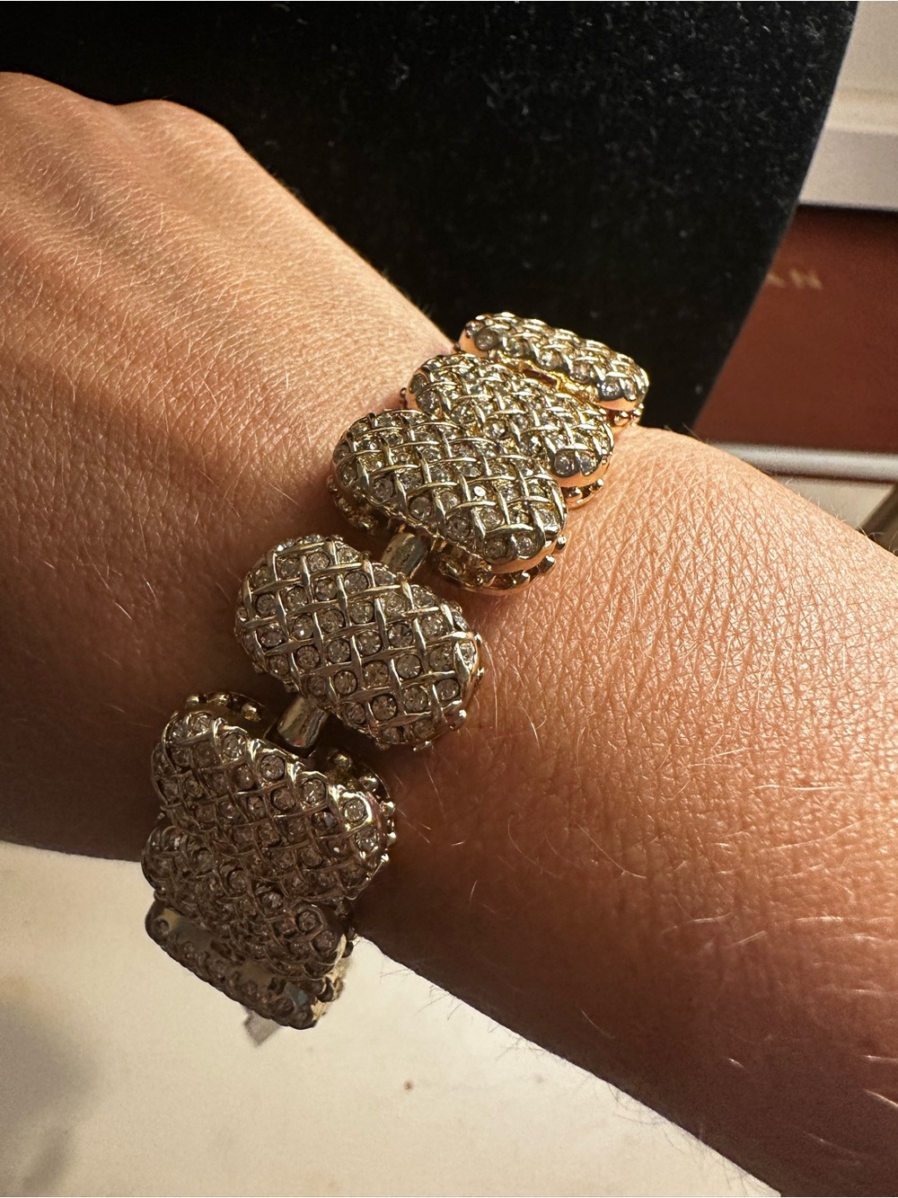 Talbots Gold Crystal Pavé Statement Bracelet - Women's Jewelry